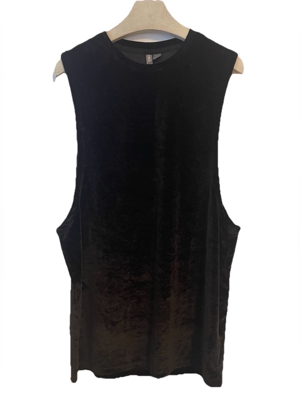 ASOS Tank Top Men’s Black Velvet Small Goth Rocker